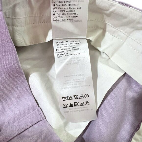 NWT Samsoe Samsoe Haven High Rise Pleated Wide Leg Trousers Pants Size S Purple - Picture 9 of 11